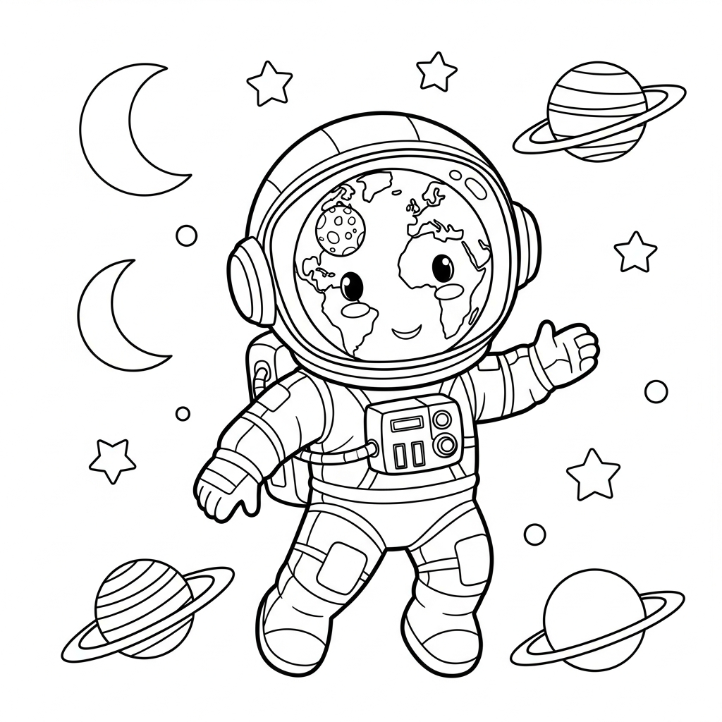 Astronaut coloring page