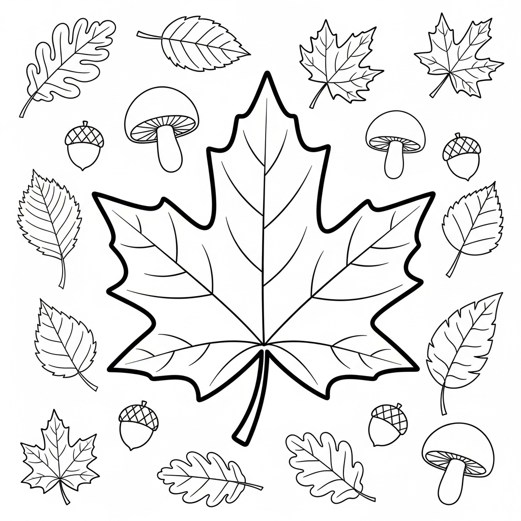 Autumn Leaf coloring page