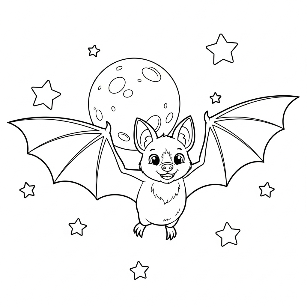 Bat coloring page