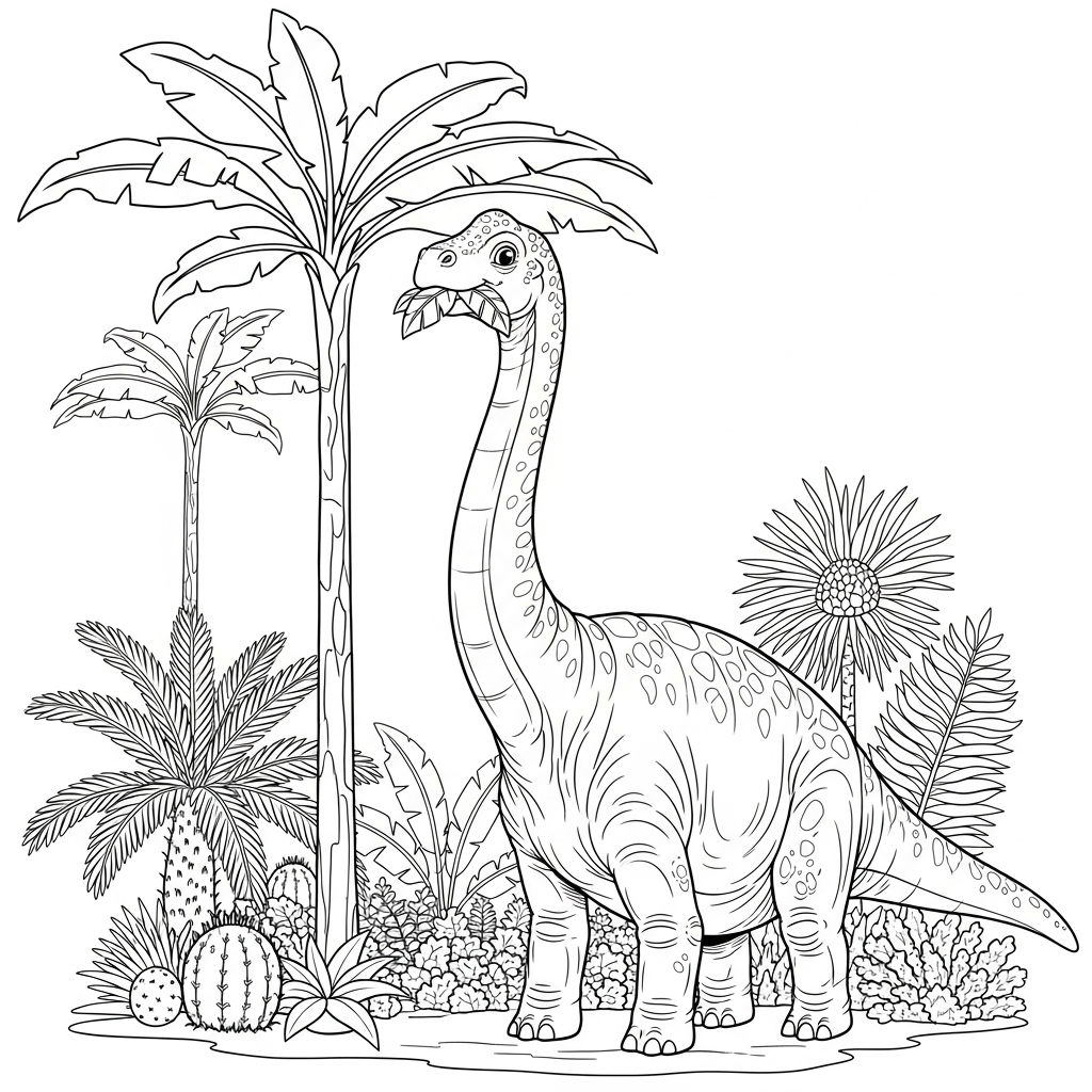 Brontosaurus coloring page