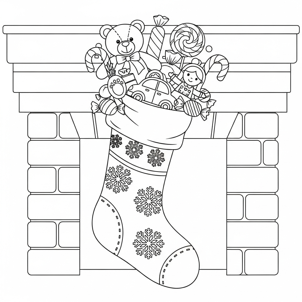 Christmas Stocking coloring page