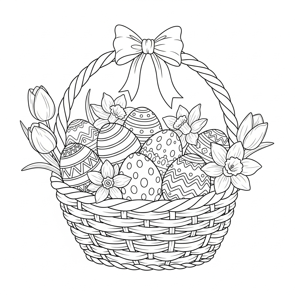 Easter Basket coloring page