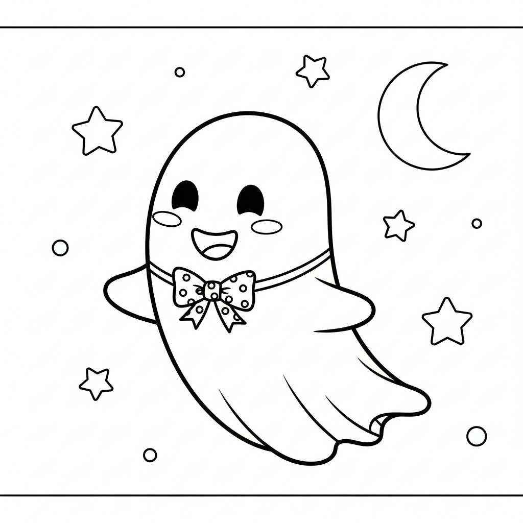 Friendly Ghost coloring page