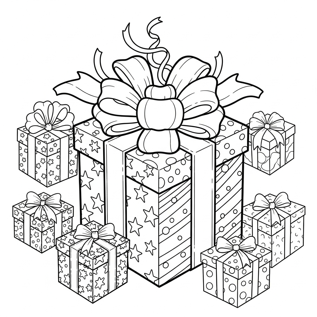 Gift Box coloring page