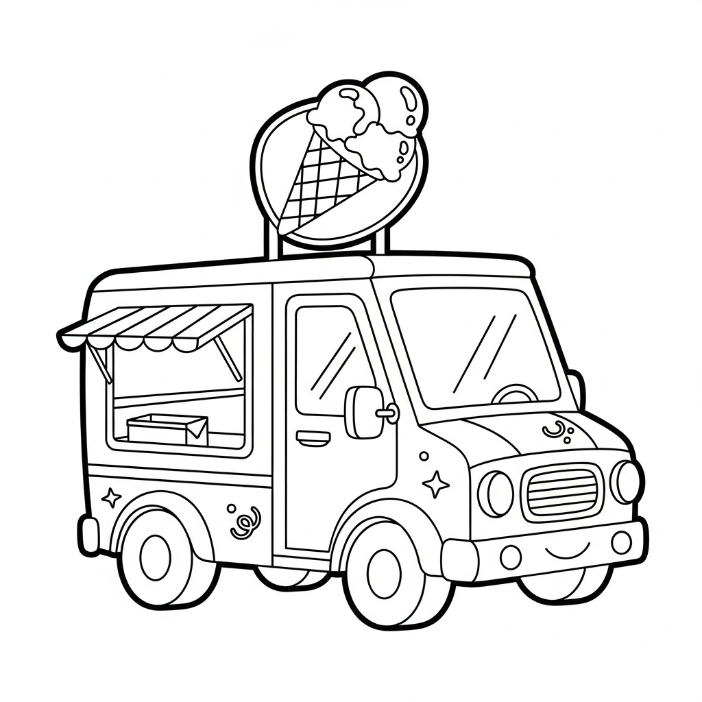 Ice Cream Truck coloring page