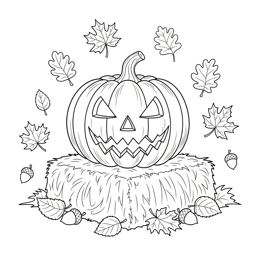Jack-O-Lantern coloring page