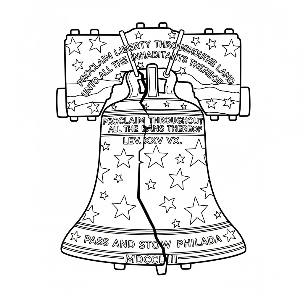 Liberty Bell coloring page