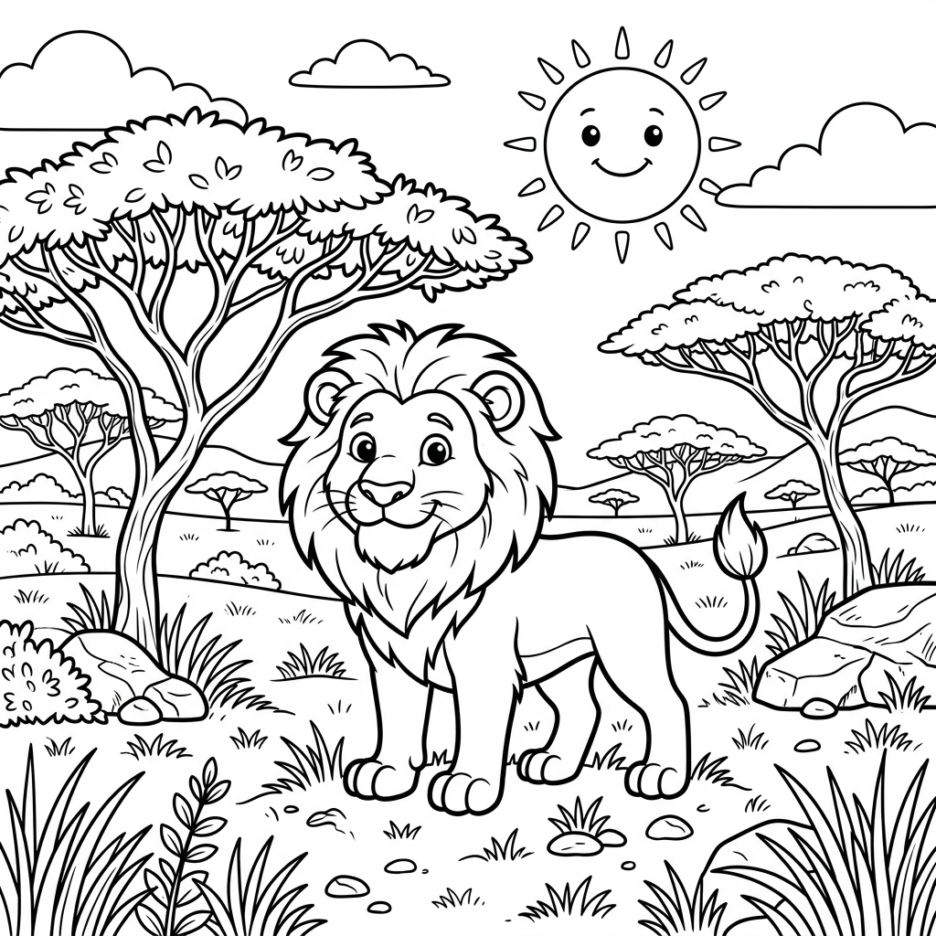 Lion coloring page