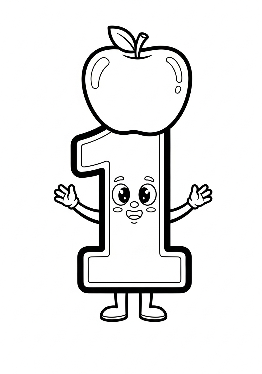 Number One coloring page