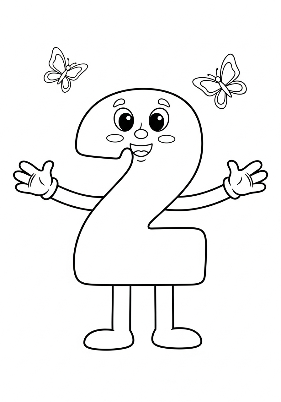 Number Two coloring page