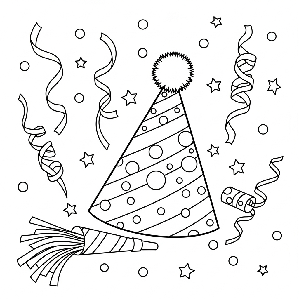 Party Hat coloring page