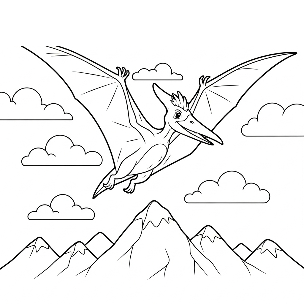 Pterodactyl coloring page