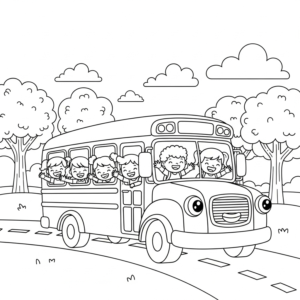 School Bus coloring page