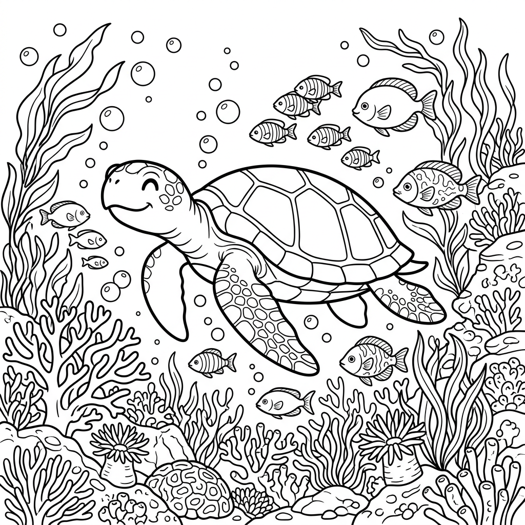 Sea Turtle coloring page