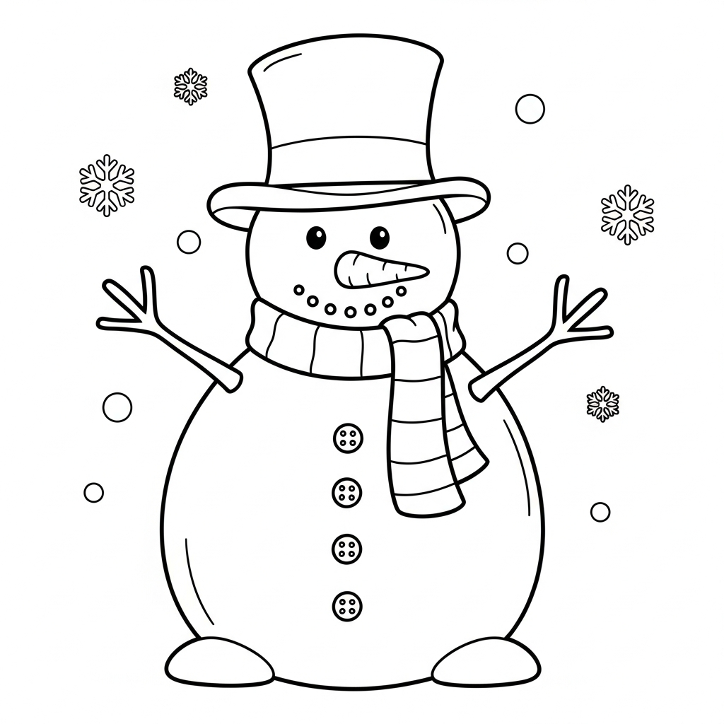 Snowman coloring page