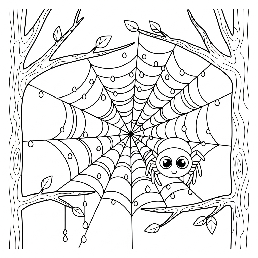 Spider Web coloring page