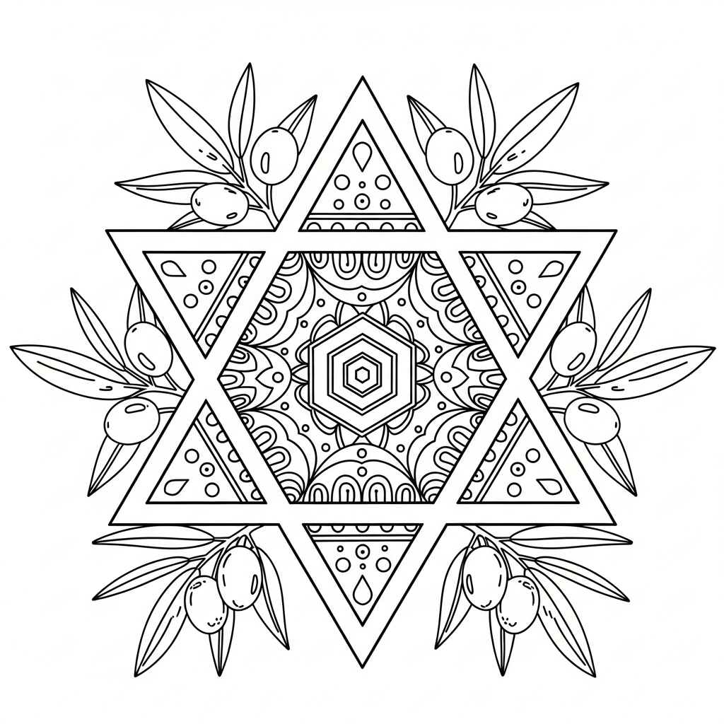 Star of David coloring page