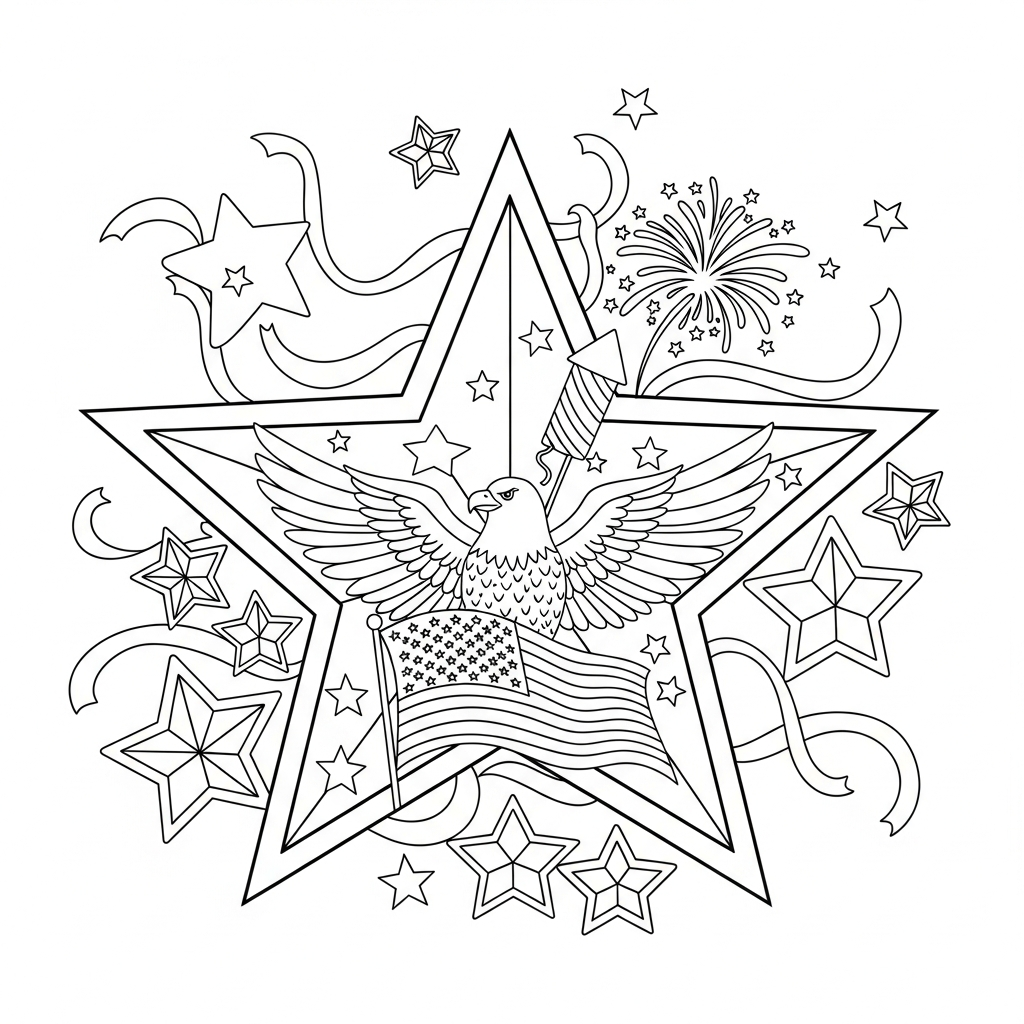 Star coloring page
