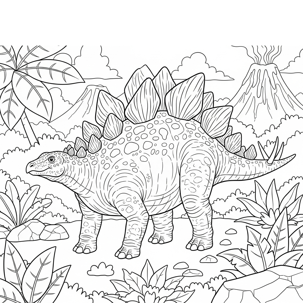 Stegosaurus coloring page