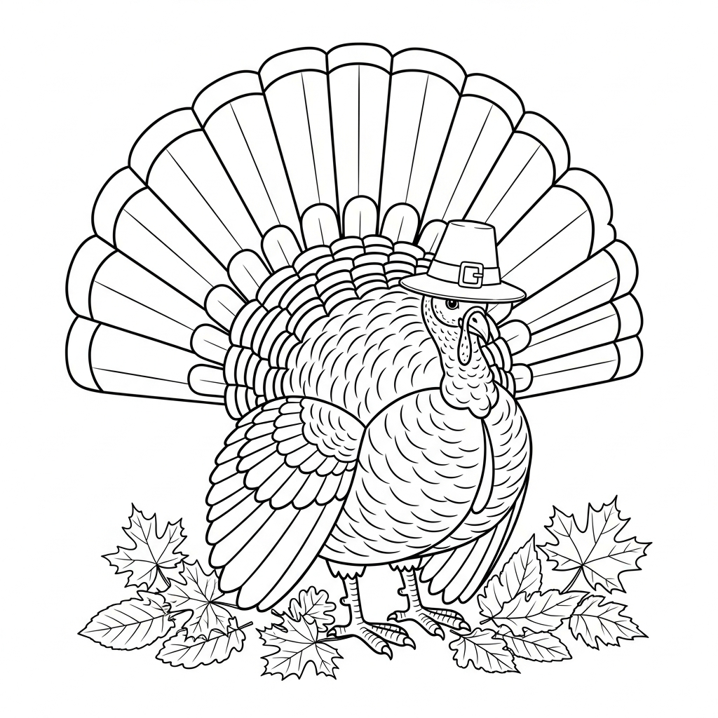 Turkey coloring page